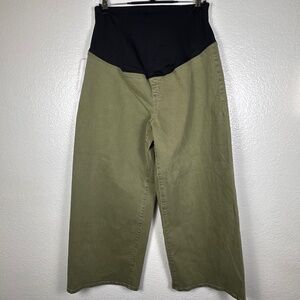 Isabel by Ingrid Isabel Green Wide Leg Maternity Pants. Sz 12.